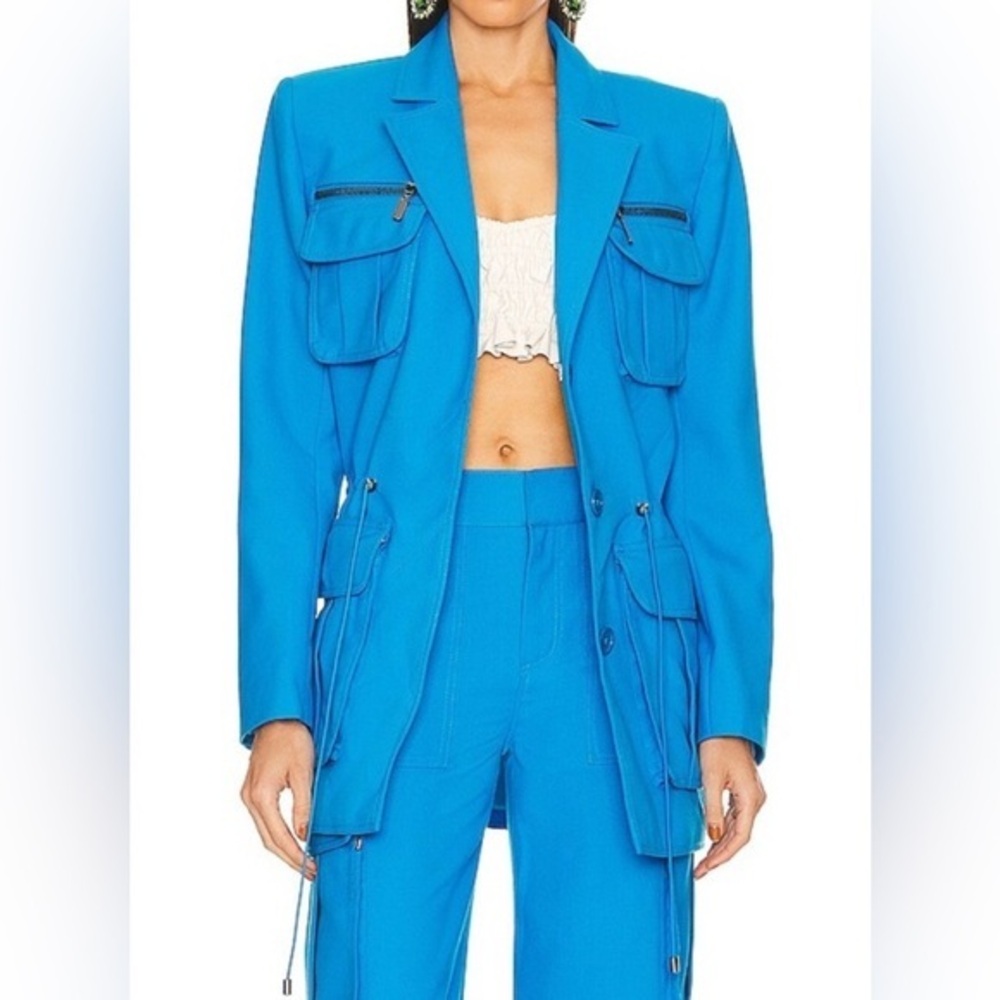 NWT Dundas x‎ Revolve Turquoise Blue Grace Blazer Jacket XL